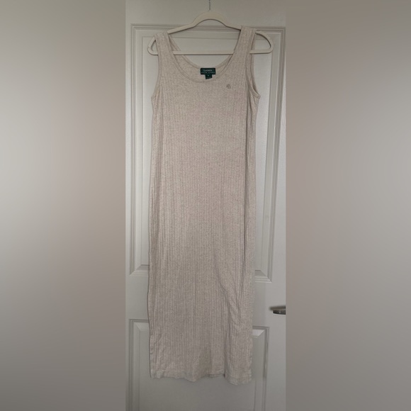 Ralph Lauren Dresses & Skirts - Ralph Lauren Cotton/Linen Ribbed Maxi Dress Size Medium